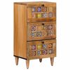 vidaXL Sideboard med l&aring;da Naturf&auml;rg 40 x 33 x 75 cm Massivt mangotr&auml;