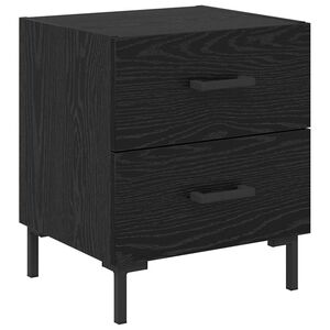 vidaXL Nattduksbord Svart Ek 40 x 35 x 47,5 cm Konstruerat tr&auml;