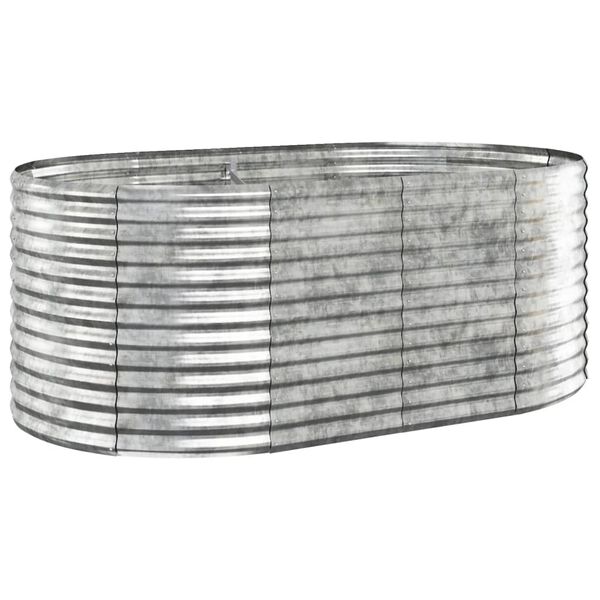 vidaXL Odlingslåda galvaniserat stål 175x100x68 cm silver