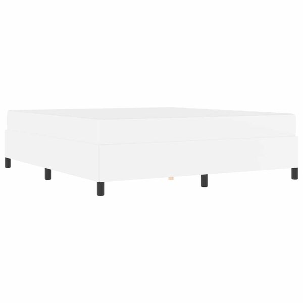 vidaXL S&auml;ngram med madrass Vit 180 x 200 cm tyg