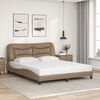 vidaXL Bed Frame without Mattress "Hvar" Cappuccino 160x200 cm Faux Leather