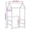 vidaXL Tak till barnsäng vaxbrun 98x70x176,5 cm massiv furu