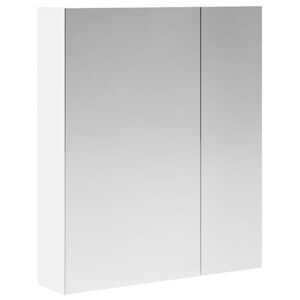 vidaXL Badrumsspegelsk&aring;p Vit 60 x 14,5 x 70 cm Konstruerat tr&auml;