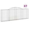 vidaXL Gabioner b&aring;gformade 7 st 300x30x100/120 cm galvaniserat j&auml;rn
