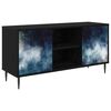 vidaXL TV-sk&aring;p RAALTE 102 x 33 x 51 cm Svart ek Konstruerat tr&auml;