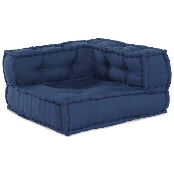 vidaXL Modulär soffa 2 pcs Indigo 140 x 70 x 56 cm tyg