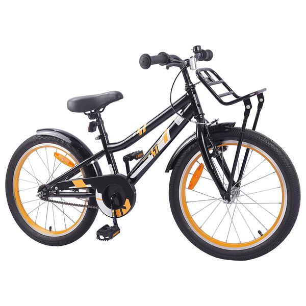 vidaXL Barncykel 20 Tum f&ouml;r 6-11 &aring;r gamla Orange Svart