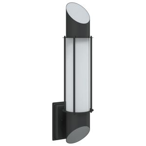 vidaXL Utomhusv&auml;gglampa svart rostfritt st&aring;l
