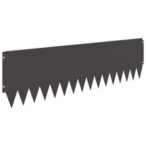 vidaXL Kant f&ouml;r gr&auml;smatta 10 pcs 103 x 30 cm St&aring;l Svart