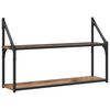 vidaXL V&auml;gg hylla V&auml;ggmonterat Gammalt tr&auml; 80 x 21 x 51 cm metall PB