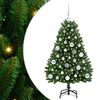 vidaXL Plast Hingad Julgran 150 LED-lampor Gr&ouml;n 120 cm PVC och st&aring;l