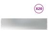 vidaXL Kant f&ouml;r gr&auml;smatta 20 st 25 x 103 cm Galvaniserat st&aring;l Silver