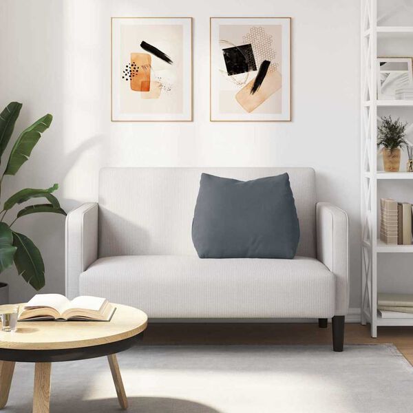 vidaXL Ryggkudde M&ouml;rkgr&aring; 60 x 20 x 50 cm Kordread tyg