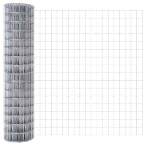 vidaXL Eurogärdsel Silver 1.2 x 25 m Varmförzinkat järn