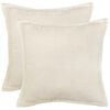vidaXL Kudd&ouml;verdrag 2 st HOUTEN Gr&auml;ddvit 35 x 35 cm Boucl&eacute;