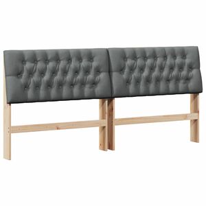 vidaXL Kl&auml;dd s&auml;nggavel M&ouml;rkgr&aring; 200 cm Massiv furu