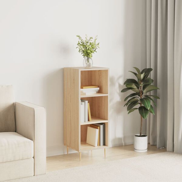 vidaXL Sk&aring;p sonoma-ek 34,5x32,5x90 cm konstruerat tr&auml;