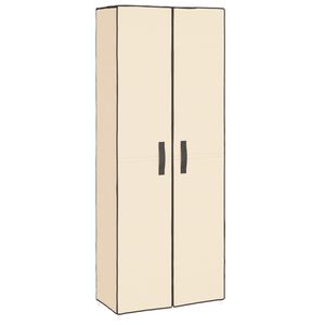 vidaXL Skoskåp Grädde 60x30x166 cm tyg
