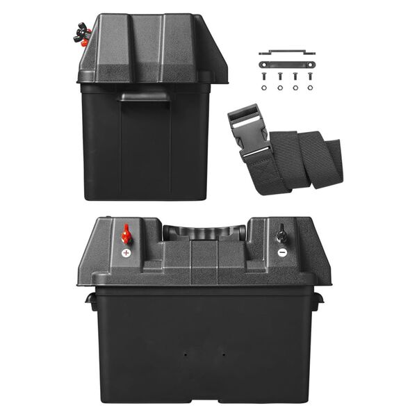 ProPlus Batteril&aring;da med USB och voltm&auml;tare 33x20x20 cm