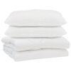 vidaXL Dunt&auml;cke med kudde 3 st Vit Mikrofiber