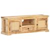 vidaXL TV-bänk 120x30x40 cm massivt mangoträ och naturlig rotting