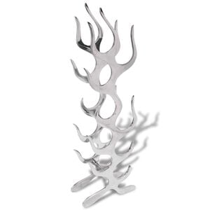 vidaXL Vinst&auml;ll l&aring;gor 9 flaskor aluminium silver