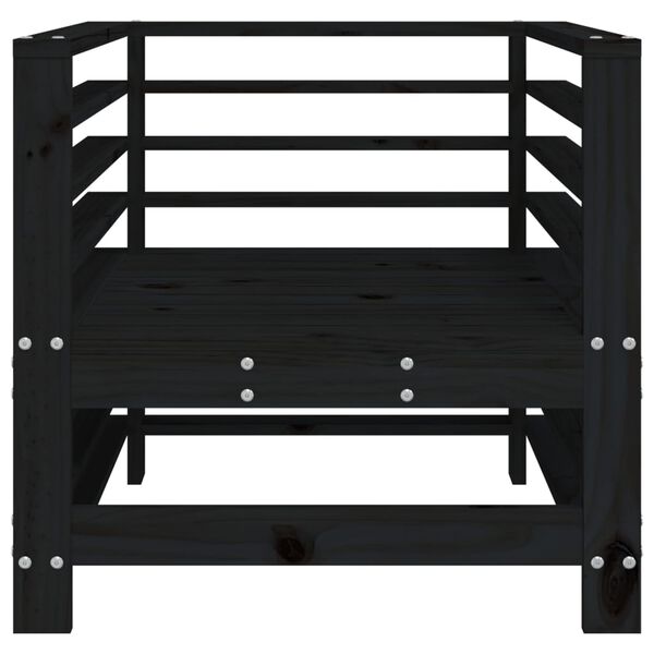 vidaXL Tr&auml;dg&aring;rdsstolar 2 st svart massiv furu