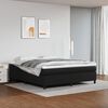 vidaXL Boxspring-s&auml;ngram svart 160x200 cm konstl&auml;der
