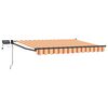 vidaXL Manuell utdragbar markis med LED-lampor 2,5 x 2 m