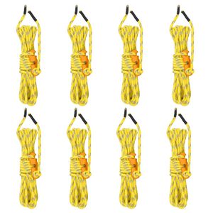 vidaXL T&auml;ltlinor med reflekterande remsor och f&auml;sten 8 st 4 m 4 mm