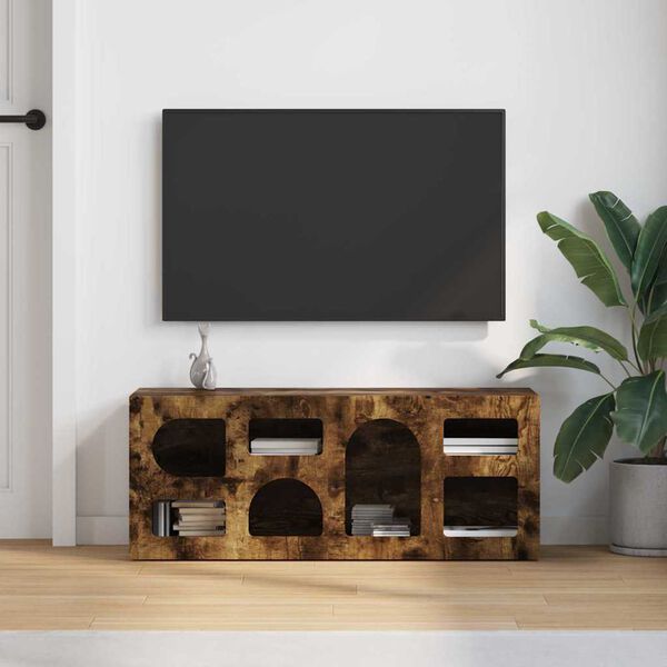 vidaXL TV-sk&aring;p R&ouml;kt ek 100 x 35 x 40 cm Konstruerat tr&auml;