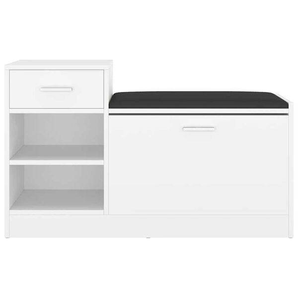 vidaXL Skob&auml;nk vit 94,5x31x57 cm konstruerat tr&auml;