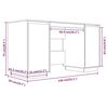 vidaXL Skrivbord 140x50x75 cm massiv furu