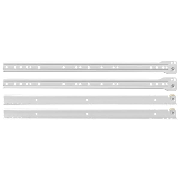 vidaXL L&aring;dr&auml;ls 2 pcs Vit 450 mm St&aring;l