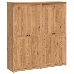 vidaXL Garderob PANAMA Honung 169 x 50 x 185 cm Massiv furu