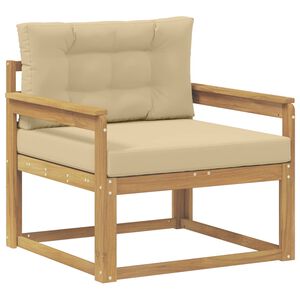 vidaXL Utomhus Mellansoffa Polyester Vit