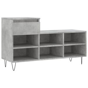 vidaXL Skosk&aring;p betonggr&aring; 102x36x60 cm konstruerat tr&auml;