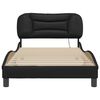 vidaXL Bed Frame with LED without Mattress "Hvar" Black 100x203 cm