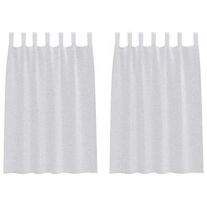 vidaXL Voile Gardin 2 st Ljusgr&aring; 140 x 140 cm Polyester