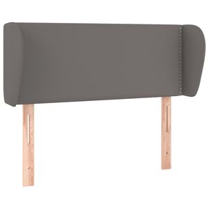 vidaXL S&auml;nggavel med kanter gr&aring; 83x23x78/88 cm konstl&auml;der