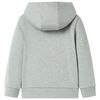 Barnhoodie med dragkedja khaki melange 104