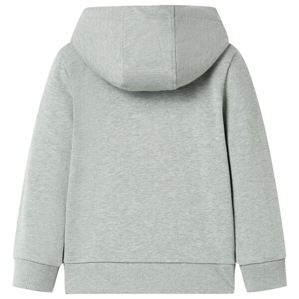 Barnhoodie med dragkedja khaki melange 104