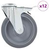 vidaXL L&auml;nkhjul med bulth&aring;l 12 st 125 mm