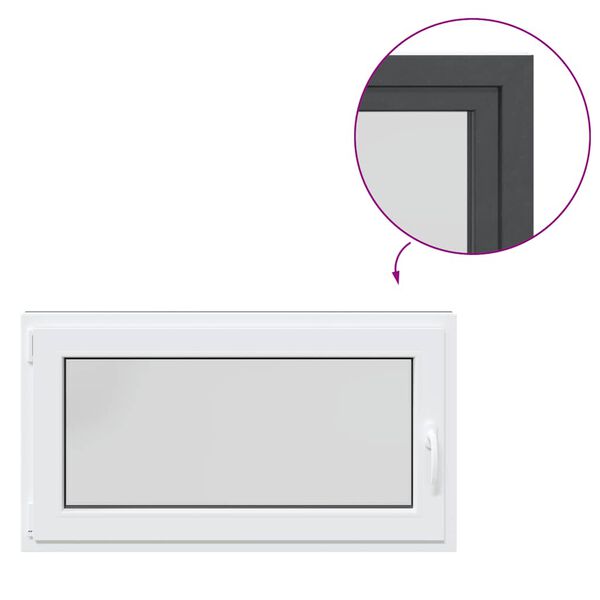 vidaXL K&auml;llarf&ouml;nster "RISOR" 110x50 cm Tilt- och vridf&ouml;nster DIN v&auml;nster antracit