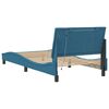 vidaXL Bed Frame with LED without Mattress "Hanko" Blue 100x200 cm Velvet