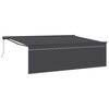 vidaXL Utdragbar markis Antracit 450 &times; 300 cm Polyester och aluminium