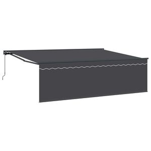 vidaXL Utdragbar markis Antracit 450 &times; 300 cm Polyester och aluminium