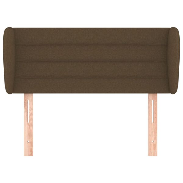 vidaXL S&auml;nggavel med kanter m&ouml;rkbrun 103x23x78/88 cm tyg