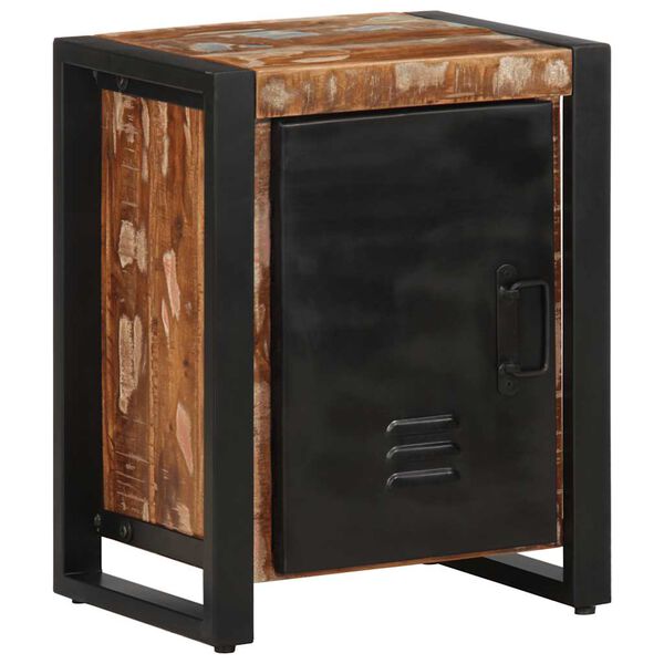 vidaXL Sängbord 2 st flerfärgad massivt grovt mangoträ