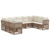 vidaXL Tr&auml;dg&aring;rdsoffset 9 st Beige konstrotting